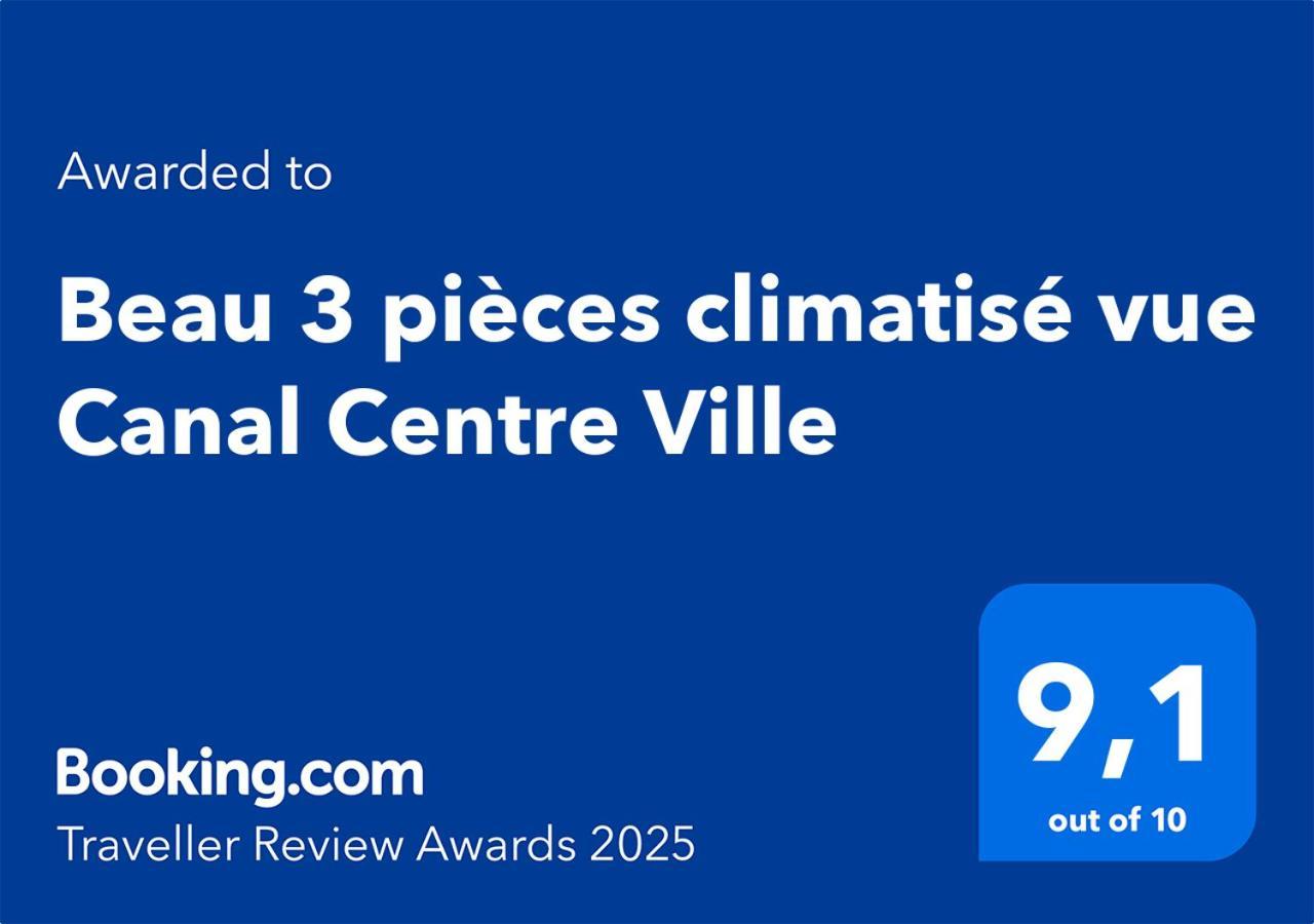 Beau 3 Pieces Climatise Vue Canal Idealement Situe Centre Ville Sete Exterior photo